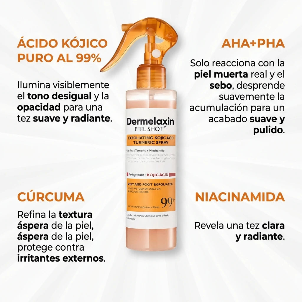 Spray Exfoliante Corporal - Ácido Kójico + Cúrcuma