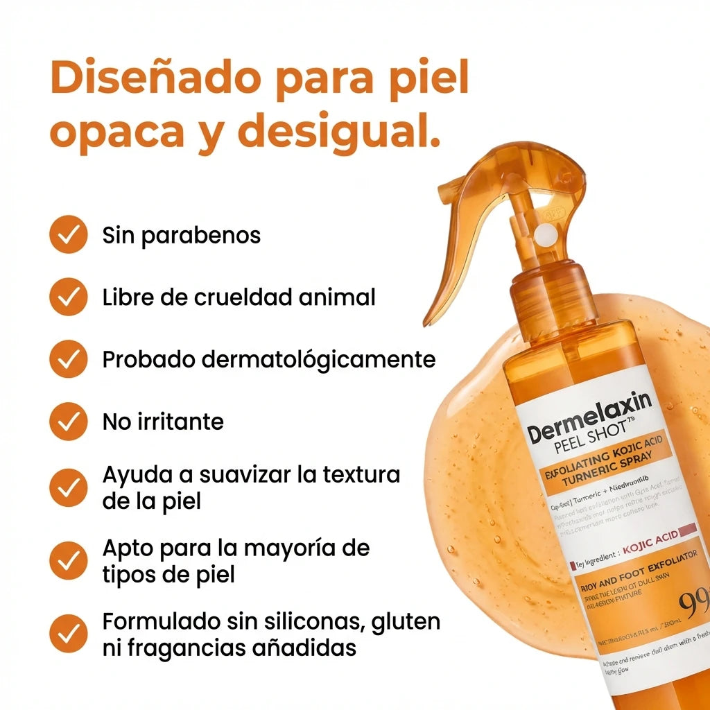 Spray Exfoliante Corporal - Ácido Kójico + Cúrcuma